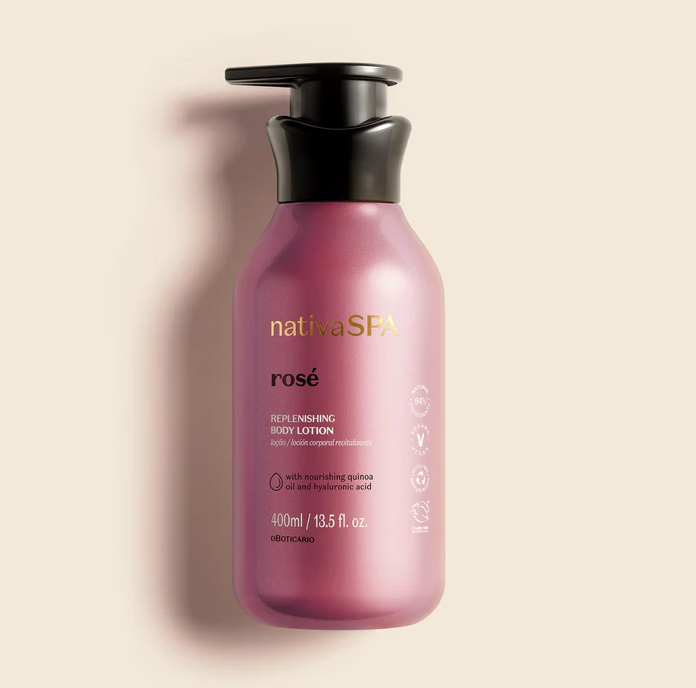Loção Revitalizante Corporal Nativa Spa Rosé, 400ml
