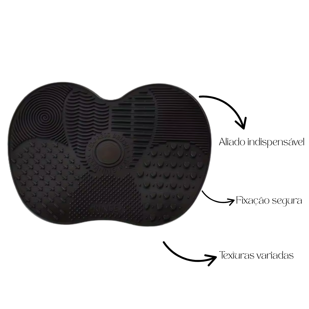 Tapete de Silicone com Ventosa para Lavagem de Pincéis